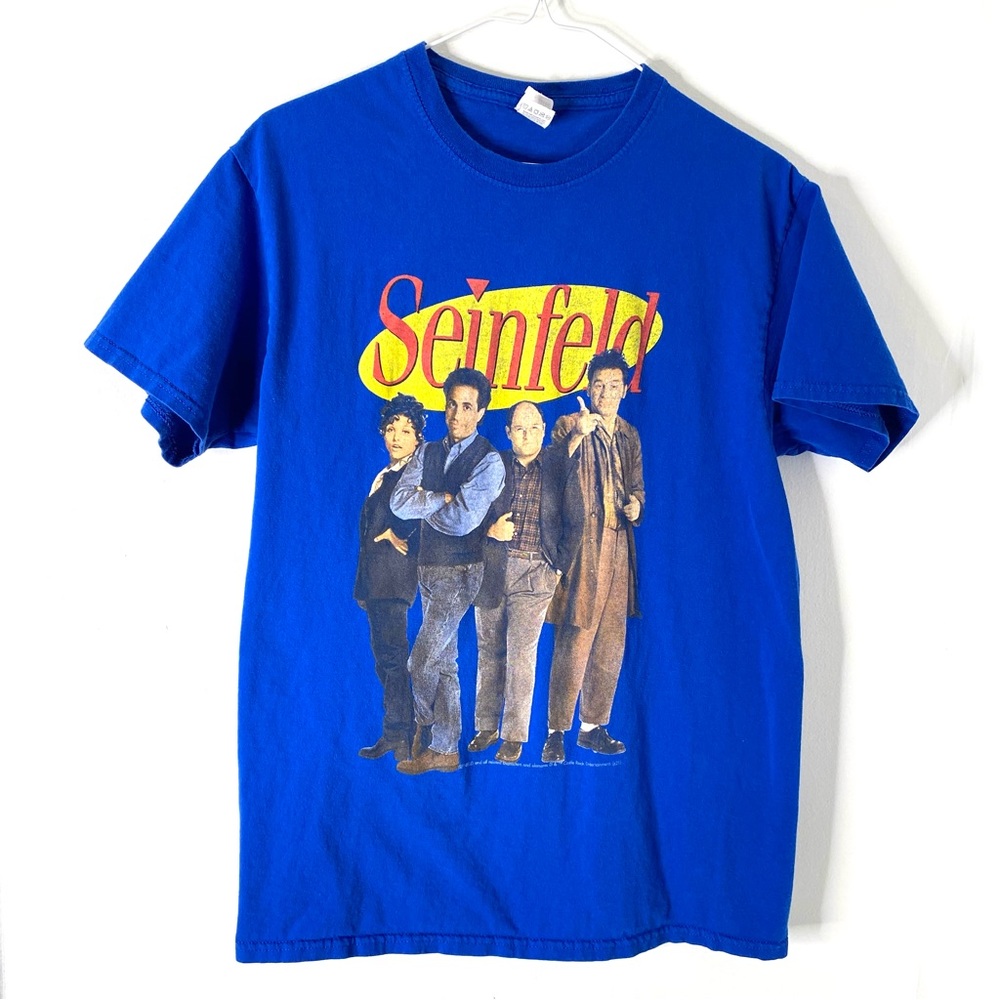 Fruit of the Loom Blue Seinfeld Graphic Tee HD Cotton Ribbed Crew Neck